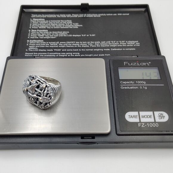 Samuel B Behnam Sterling Silver 925 18K Gold Sea Creatures Cocktail Ring Sz 7 - Picture 14 of 14